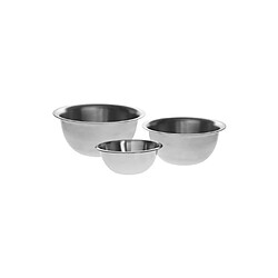 Five Simply Smart Lot de 3 Bols à Mixer Inox Bowl 26cm Argent