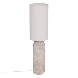 Atmosphera Lampadaire cylindrique effet travertin ERIN - Gris