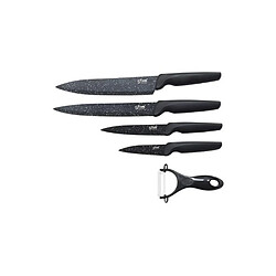 Five Simply Smart Coffret 5 Pièces Inox Couteaux 37cm Noir