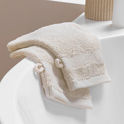 Avis Douceur D'Interieur Lot de 2 Gants de Toilette Elegance 15x21cm Sable