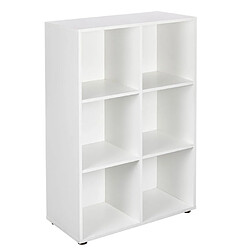 Paris Prix Étagère 6 Cases Jake 110cm Blanc