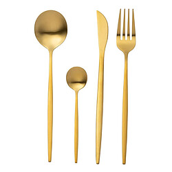 Paris Prix Ménagère 24 Pièces en Inox Mat 27cm Or