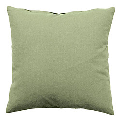 Paris Prix Coussin Déco Uni Déhoussable Panama 60x60cm Vert Olive