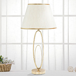 Mauro Ferretti Lampe de table élégante avec base dorée et abat-jour beige Flush M