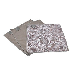 Paris Prix Lot de 3 Chiffons Végétal 30x30cm Naturel