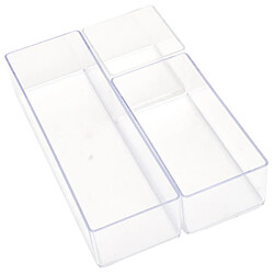 Paris prix lot de 3 organiseurs de tiroir cosmétiques - Transparent