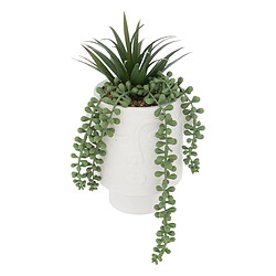 Atmosphera Plante Artificielle en Pot Visage 25cm Blanc