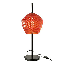 Paris Prix Lampe à Poser en Verre Design Jenna 60cm Rouge