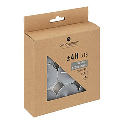 Avis Atmosphera Lot de 18 Bougies Chauffe-Plat Hugo 3,7cm Gris Clair