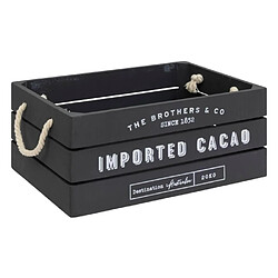 Atmosphera Lot de 3 cagettes de rangement - Gris