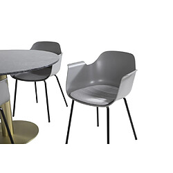 Paris prix Ensemble table + 4 chaises - Gris foncé