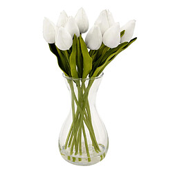 Atmosphera Composition Artificielle de Tulipes Hector 28cm Blanc