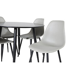 Paris prix ensemble table + 4 chaises - Noir et gris