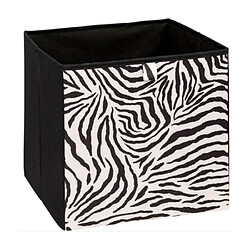 Five Simply Smart Boite de Rangement Réversible Zebra 31cm Noir