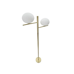 Paris Prix Lampadaire 2 Sphères Glamy 180cm Blanc & Or