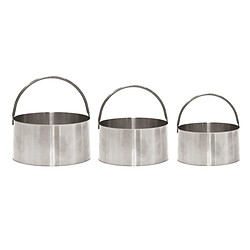 Paris Prix Lot de 3 Emporte-Pièces Inox Rond 8cm Argent