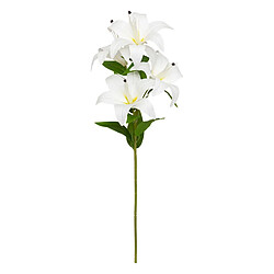 Atmosphera Tige Artificielle 4 Lys Jago 80cm Blanc