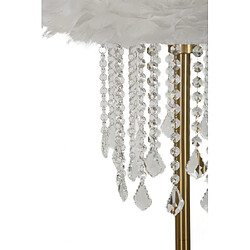 Paris Prix Lampadaire Imitation Plume Diamon 165cm Or & Blanc