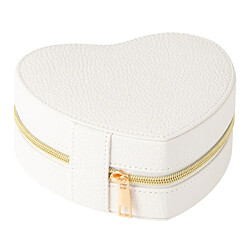 Paris prix Boîte à bijoux cœur - Blanc Boîte à bijoux - forme cœur - 4 compartiments - carton blanc