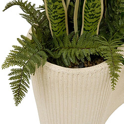 Atmosphera Sansevieria Artificielle en Pot Sky 163m Vert & Beige