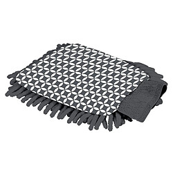 Paris Prix Gant Microfibre Geoflower 23cm Gris & Blanc