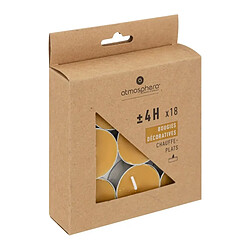 Avis Atmosphera Lot de 18 Bougies Chauffe-Plat Hugo 3,7cm Moutarde