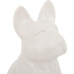 Atmosphera Statuette Déco Bulldog 23cm Blanc
