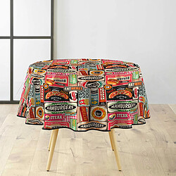 Paris Prix Nappe Toile Cirée Ronde Americano 160cm Multicolore