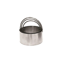 Paris Prix Lot de 3 Emporte-Pièces Inox Rond 8cm Argent