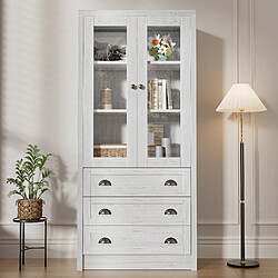 Blossom paris Armoire haute vitrée - Bois naturel