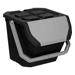 Five Simply Smart Poubelle de Tri Empilable 24L Noir