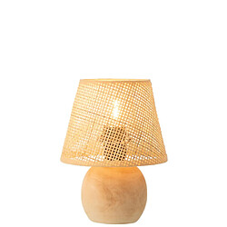 Paris Prix Lampe à Poser à LED en Bois Torsade 23cm Naturel