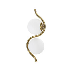 Paris Prix Lampadaire Design 2 Sphères Luci 168cm Blanc & Or