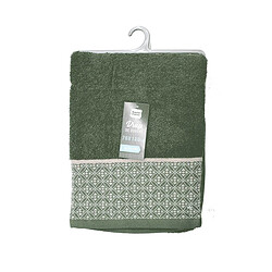 Douceur D'Interieur Drap de Douche Jacquard Belina 70x130cm Kaki pas cher