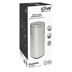 Acheter Five Simply Smart Poubelle de Cuisine Ouverture Pression Inox 50L Argent