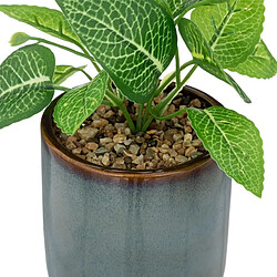 Atmosphera Plante Artificielle en Pot Reac 16cm Bleu & Vert