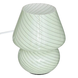 Atmosphera Lampe à Poser en Verre Cara 18cm Vert