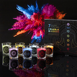 Planete Discount Coffret cadeau 7 bougies parfumées Chakra