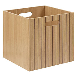 Five Simply Smart Boîte de rangement 31 x 31 en bois TASSO - Beige