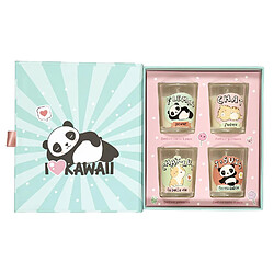 Planete Discount Coffret cadeau 4 bougies parfumées Kawaii