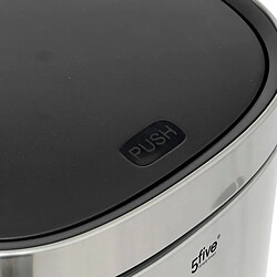 Avis Five Simply Smart Poubelle de Cuisine Ouverture Pression Inox 50L Argent