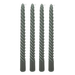 Atmosphera Lot de 4 Bougies Bâton Hugo 180g Vert Kaki 