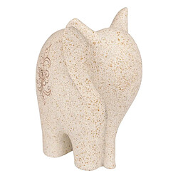 Atmosphera Statuette Éléphant en Résine Nola 23cm Beige