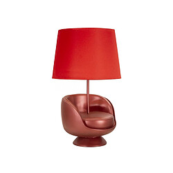 Paris Prix Lampe à Poser Déco Midcentury 43cm Rouge