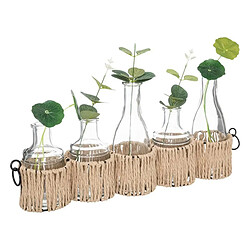 Atmosphera Lot de 5 Soliflores & Tiges Cosy 40cm Beige