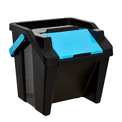 Five Simply Smart Lot de Poubelles de Tri Empilables 30L Noir