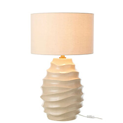 Paris Prix Lampe à Poser en Céramique Vague 68cm Beige