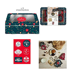 Paris Prix Coffret Sablé de Noël Pâtisserie 8cm Rouge