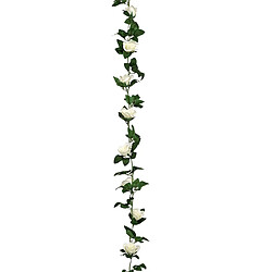 Atmosphera Guirlande Artificielle de Roses Naki 230cm Blanc