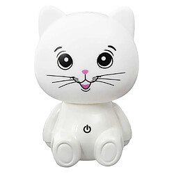 Paris Prix Veilleuse Enfant à LED Chat 17cm Blanc